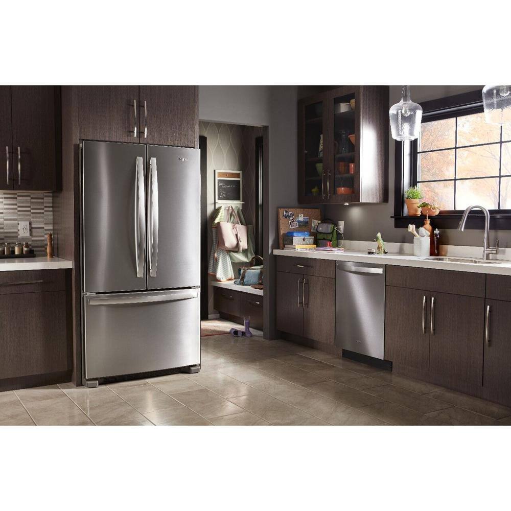 Whirlpool 25.2 cu. ft. French Door Refrigerator in Fingerprint Resistant Stainless Steel with Internal Water Dispenser WRF535SWHZ