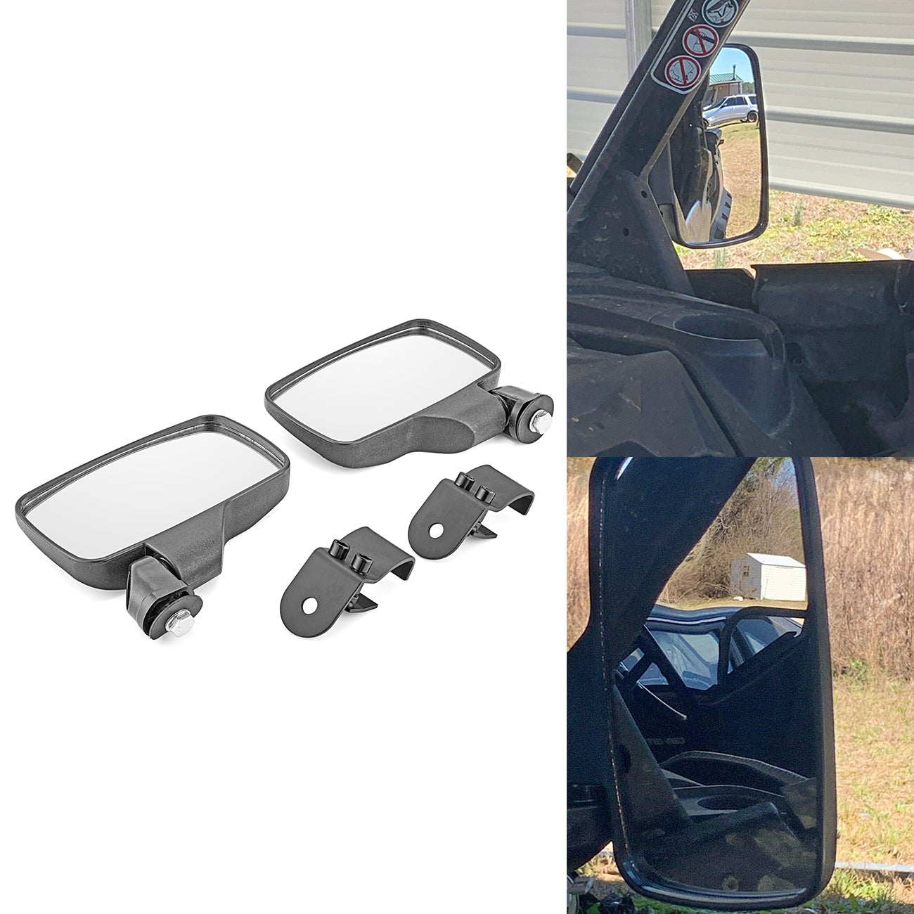 WEISEN - 2022 NEW Fit Polaris Ranger 500 570 1000 900XP w/ Pro-Fit Cab Folding Side View Mirrors