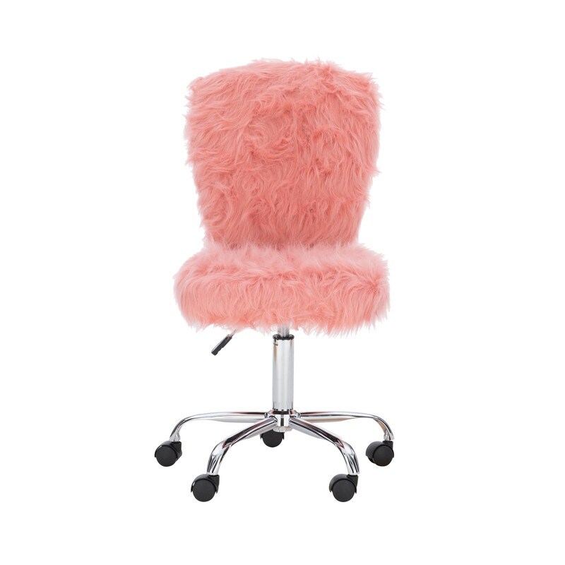 Clara Faux Fur Armless Office Chair