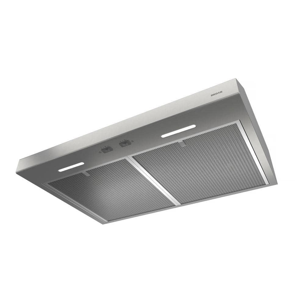 BroanNuTone 24 in 300 Max Blower CFM Convertible UnderCabinet Range Hood with Light in Stainless Steel ENERGY STAR