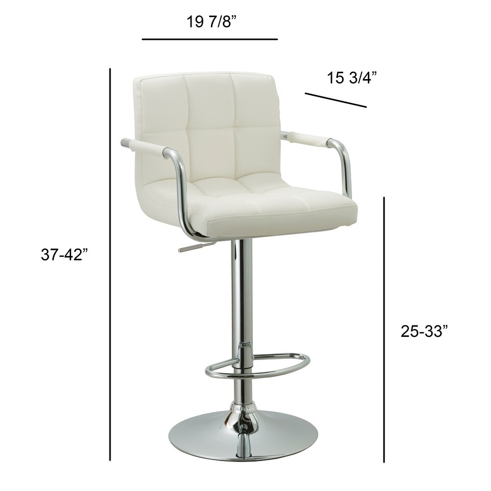 Upholstered Adjustable Retro Bar Stool