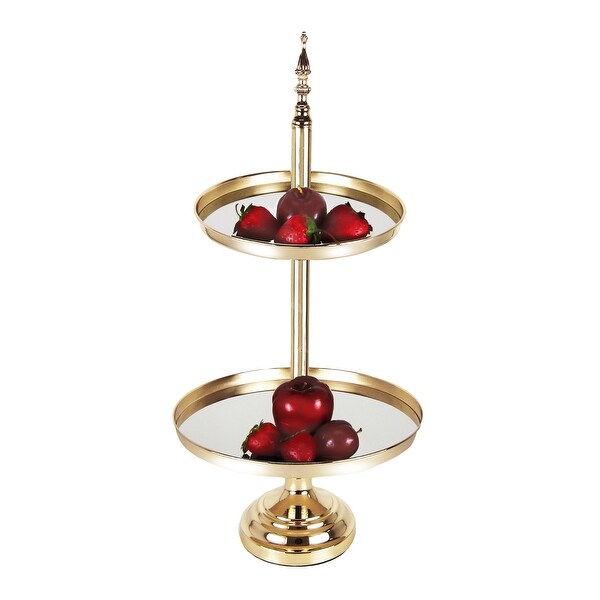 2-Tier Classic Round Cake Stand Dessert Display 26.5in