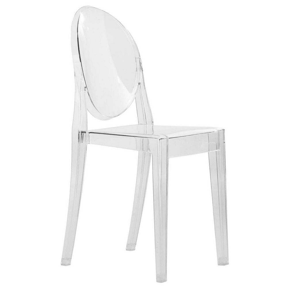 LeisureMod Marion Transparent Acrylic Modern Chair - Clear