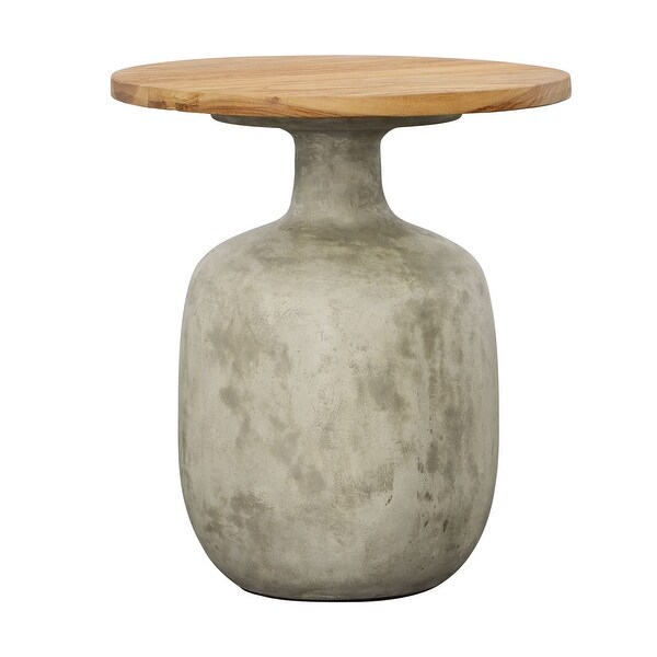 Egaleo End Table，Natural/Gray