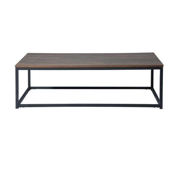 Rectangular Wood Grain Top Coffee Table