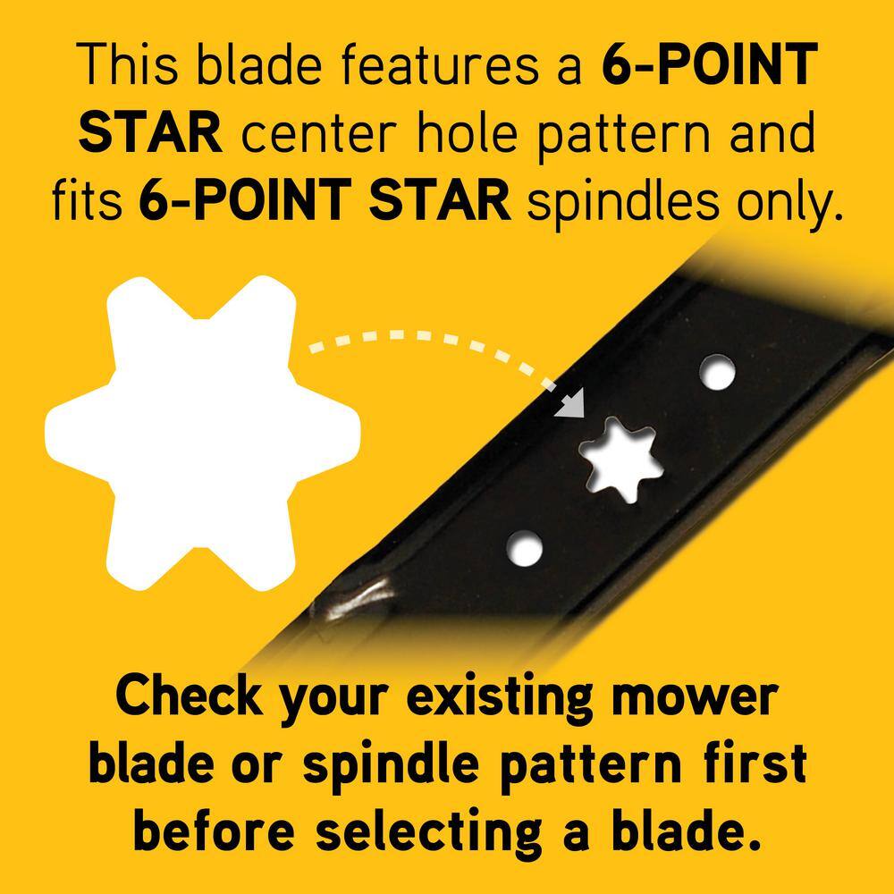 Cub Cadet Original Equipment High Lift Blade Set for Select 46 in. Riding Lawn Mowers with 6-Point Star OE# 942-04244 942-04244A 490-110-C131