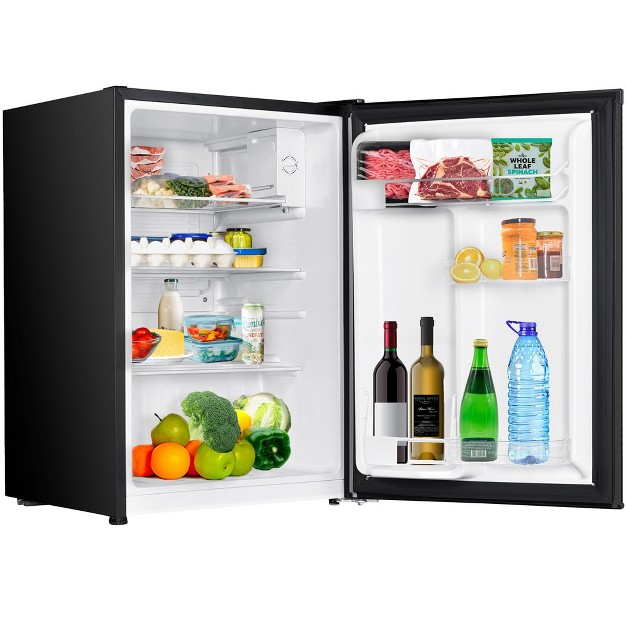 Impecca 2 6 Cu Ft Mini Refrigerator With Glass Shelves Black