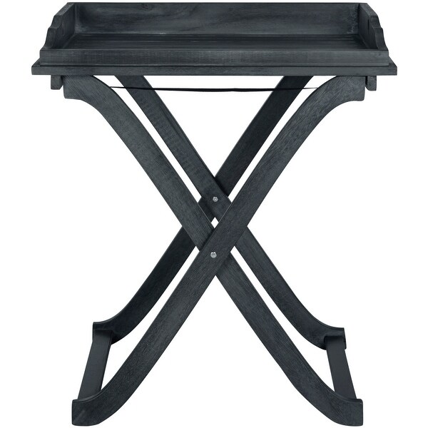 SAFAVIEH Covina Dark Slate Grey Tray Table