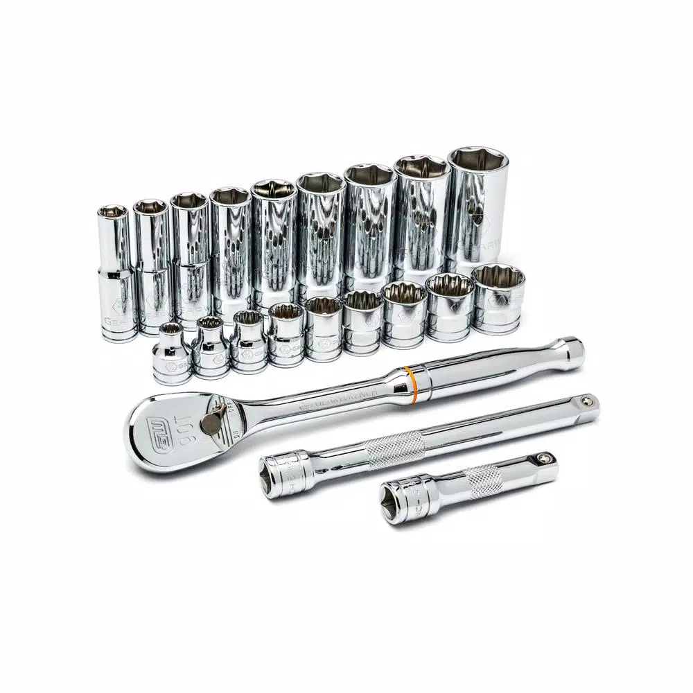 GEARWRENCH 3/8 in. Drive Ratchet and SAE Standard/Deep Socket Set (21-Piece) and#8211; XDC Depot