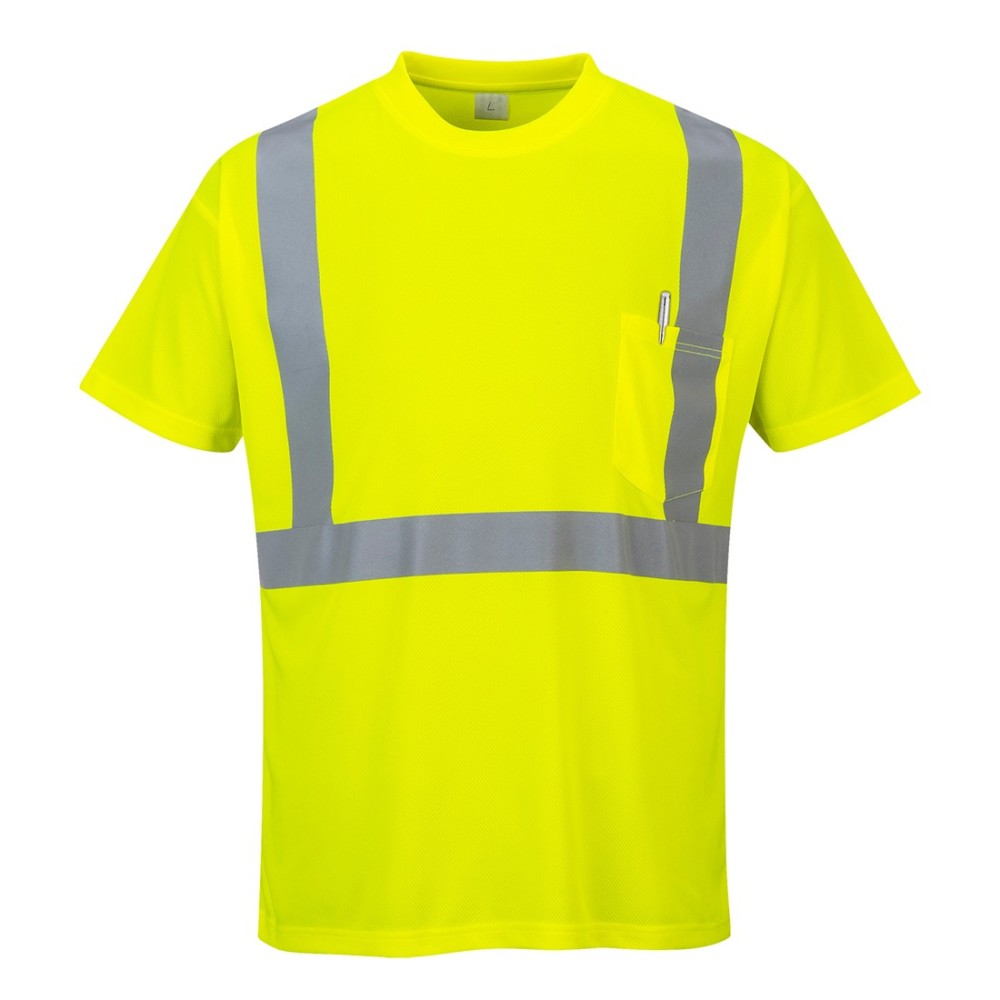 Hi-Vis Pocket T-Shirt Yellow - Small