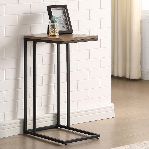 Furniture of America Rendrick Farmhouse 16-inch C-shaped Side Table