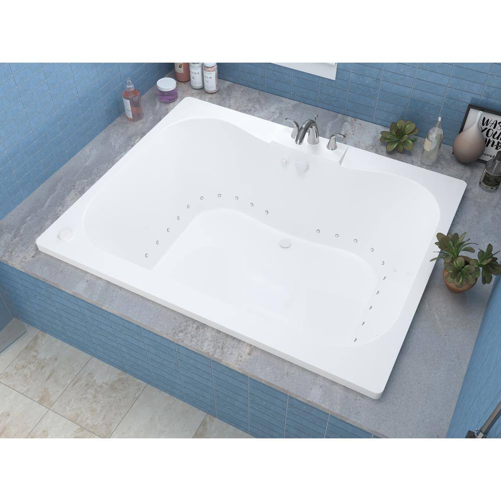 Universal Tubs Rhode 5 ft. Rectangular Drop-in Air Bath Tub in White HD4860NAL