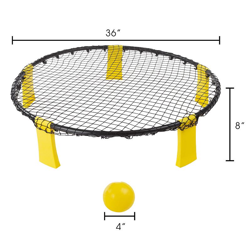 Hey! Play! Battle Volleyball Outdoor Adjustable Roundnet Tournament Set