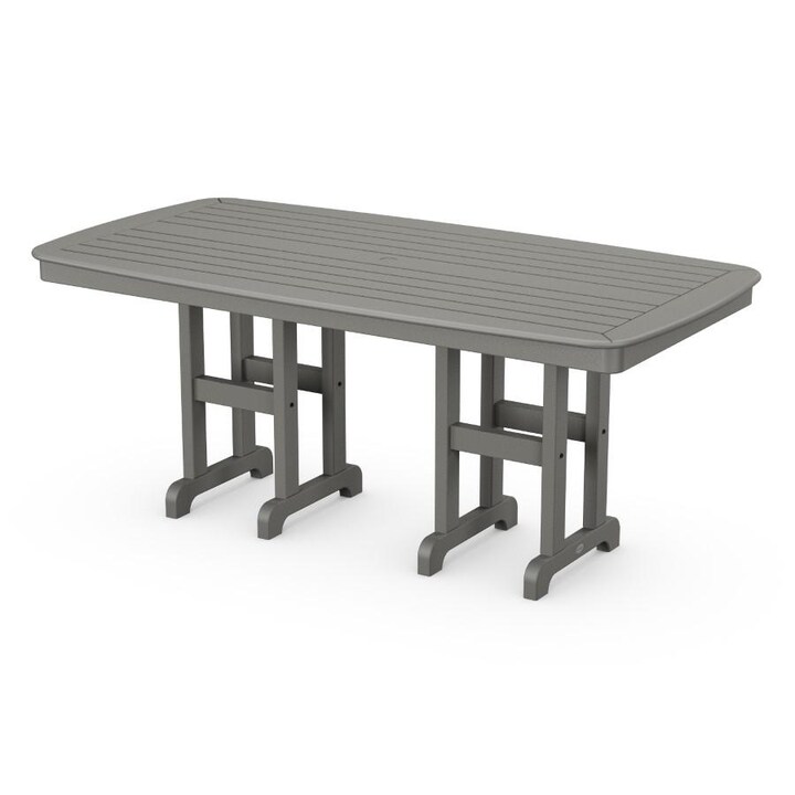 POLYWOOD Nautical 37 X 72-Inch Dining Table in Slate Grey