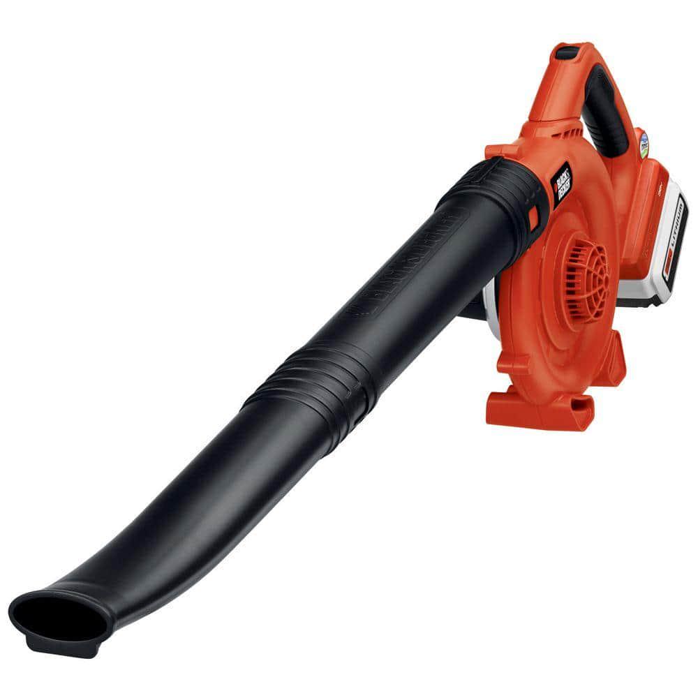 BLACKDECKER 40V MAX 120 MPH 90 CFM Cordless Battery Powered Handheld Leaf Blower with