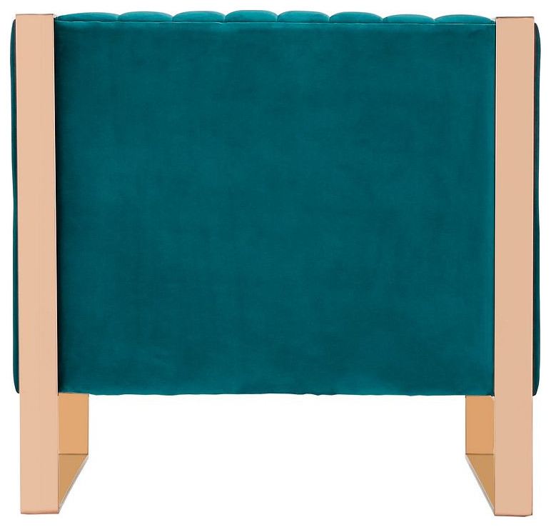 Trillium Accent Chair  Teal and Rose Gold   Contemporary   Armchairs And Accent Chairs   by PARMA HOME  Houzz