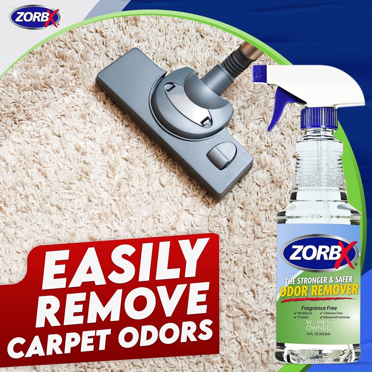 ZORBX Unscented Odor Remover， 16-oz bottle