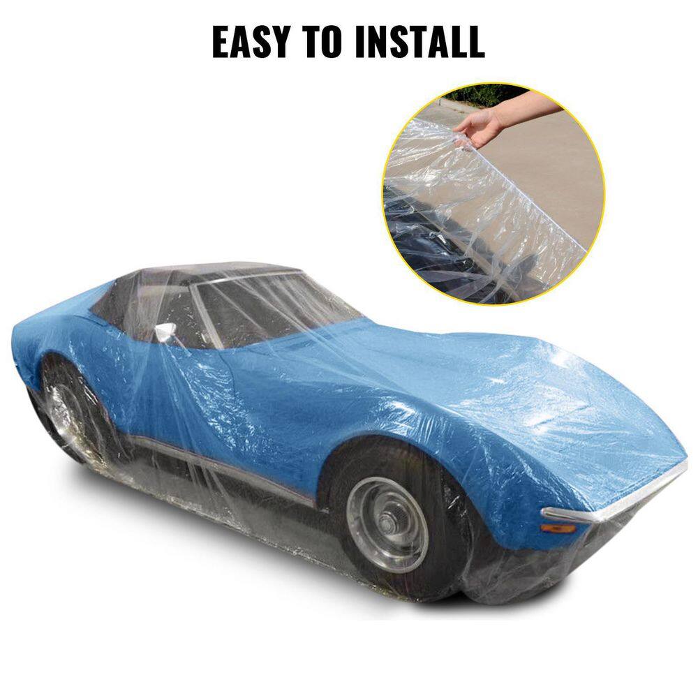 VEVOR Plastic 22 ft. x 12 ft. Car Cover Disposable Car Covers Universal Car Cover Waterproof Dust-Proof Full Cover (10-Pieces) CY10BZSLCZ0000001V0