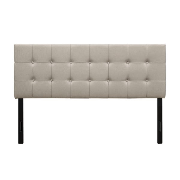 Ida Button-tufted Upholstered Transitional Adjustable Headboard - - 33094250