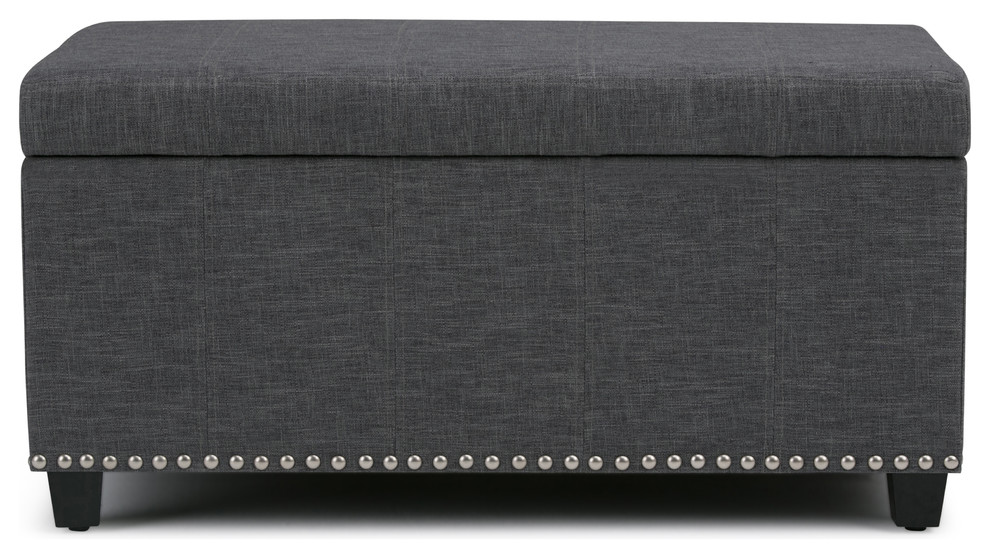 Amelia 34 quotTraditional Storage Ottoman   Transitional   Footstools And Ottomans   by Simpli Home Ltd.  Houzz