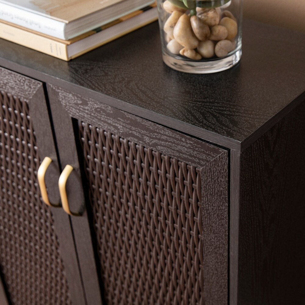 SEI Furniture Home Raintree Transitional Black Wood Bar Cabinet