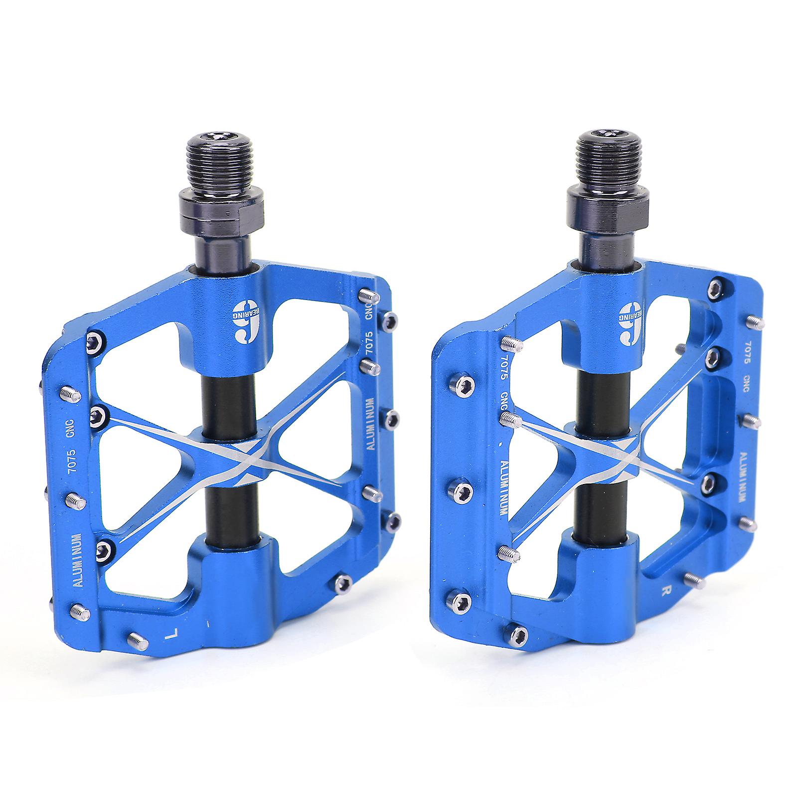 Wake Mountain Bike 3 Bearing Cnc Aluminum Alloy Pedal Durable Bicycle Accessoriesblue