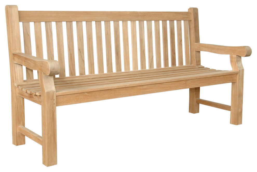 Devonshire 4 Seater Extra Thick Bench   Transitional   Outdoor Benches   by Anderson Teak  Houzz