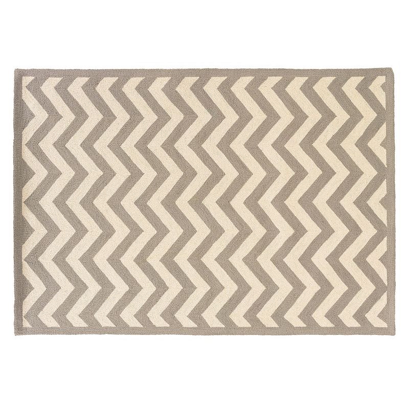 Linon Silhouette Chevron Wool Rug