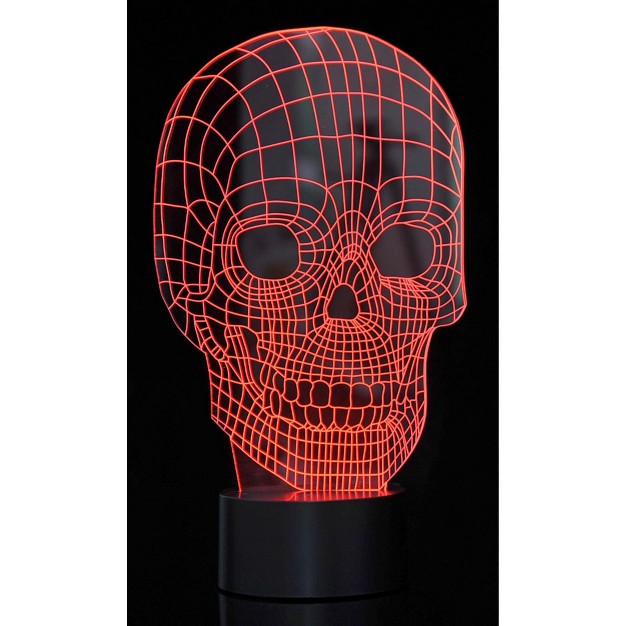 Link 3d Skull Lighting Laser Cut Precision Multi Colored Led Night Light Lamp Great For Bedrooms Dorms Dens Offices And More