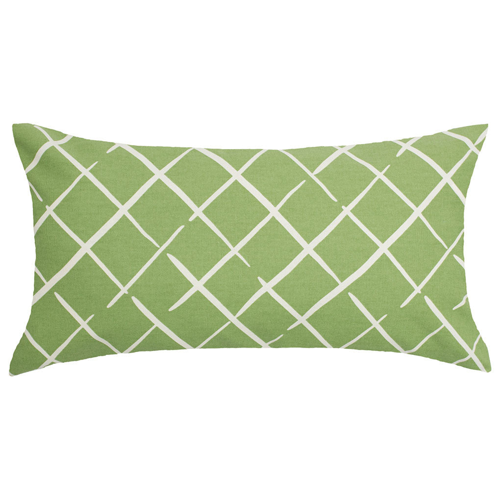 Green Diamonds Throw Pillow