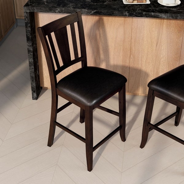 Betsy Traditional Slat Wood Counter Height Stools (Set of 2) by Furniture of America