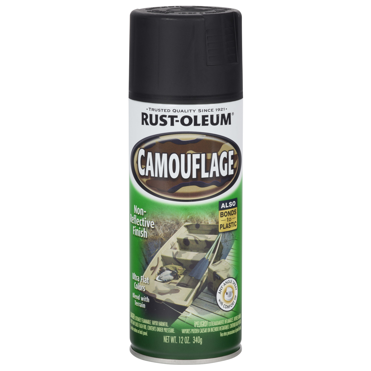 Rust-Oleum Specialty Flat Black Camouflage Spray Paint 12 oz