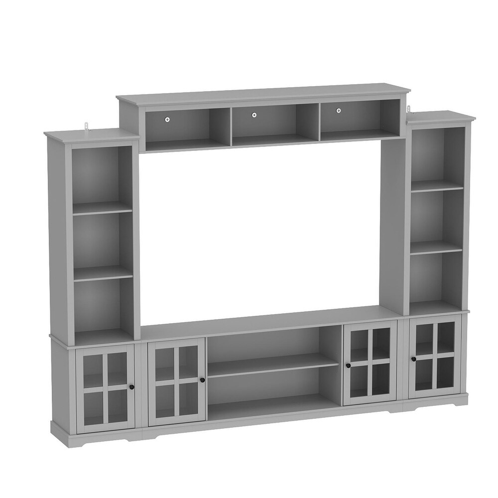 Wall Unit Entertainment Center Bookshelves TV Stand Display End Tables