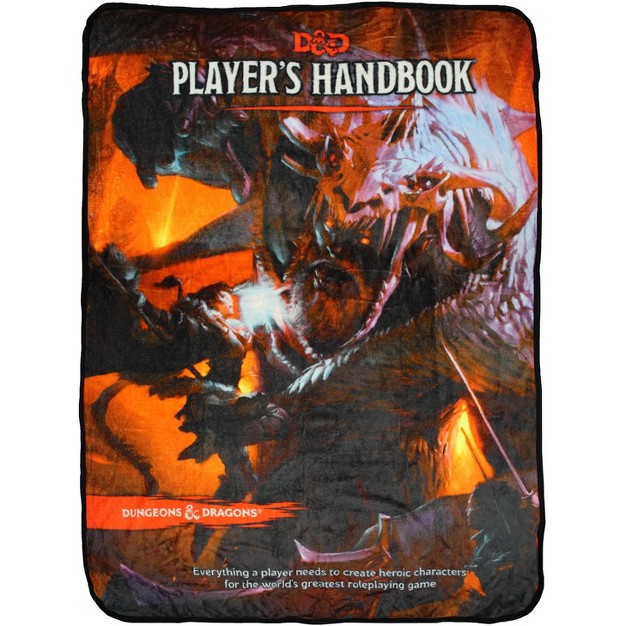 Dungeons And Dragons D amp d Player x27 s Handbook Fifth Edition Plush Throw Blanket Multicoloured