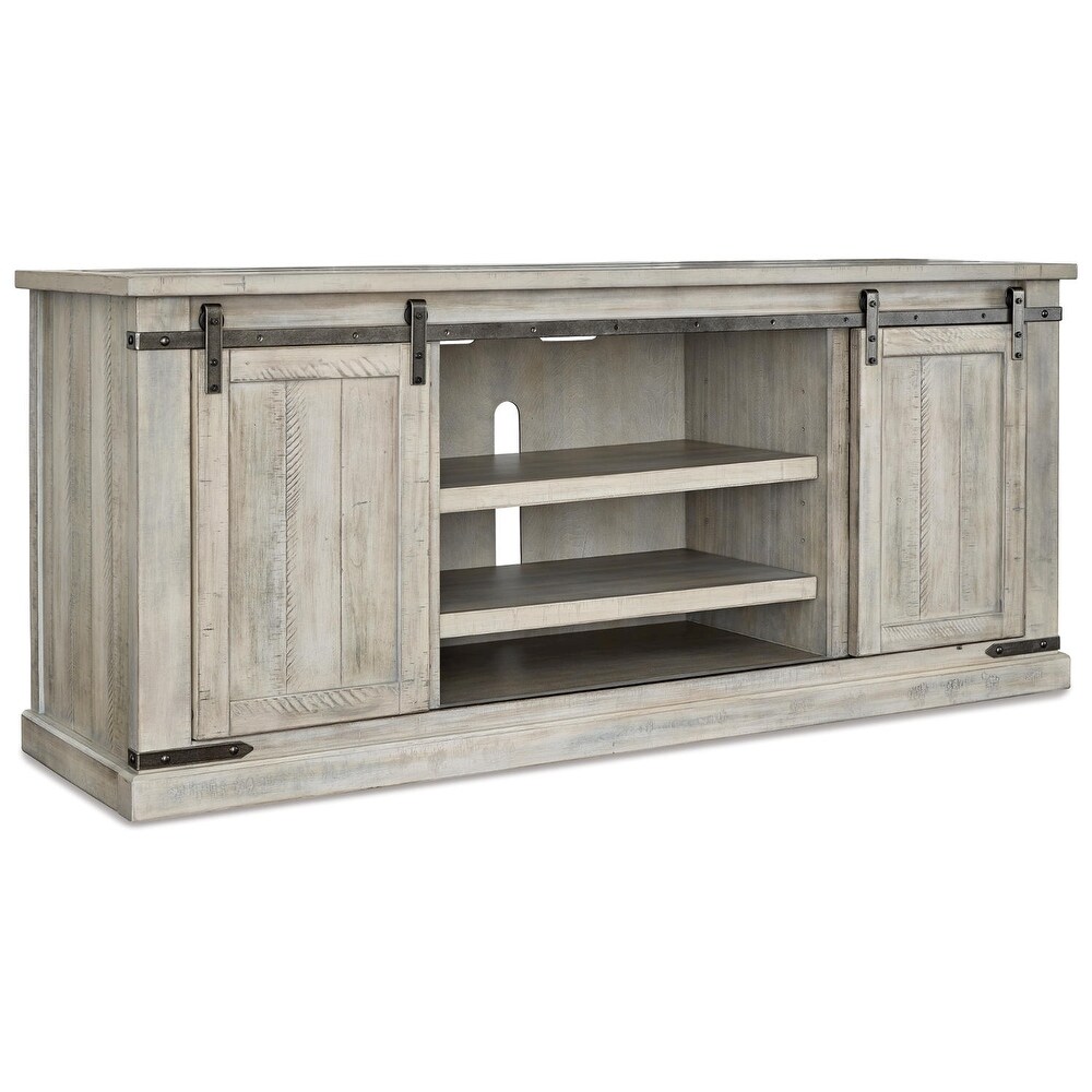 Signature Design by Ashley Carynhurst Casual TV Stand Whitewash