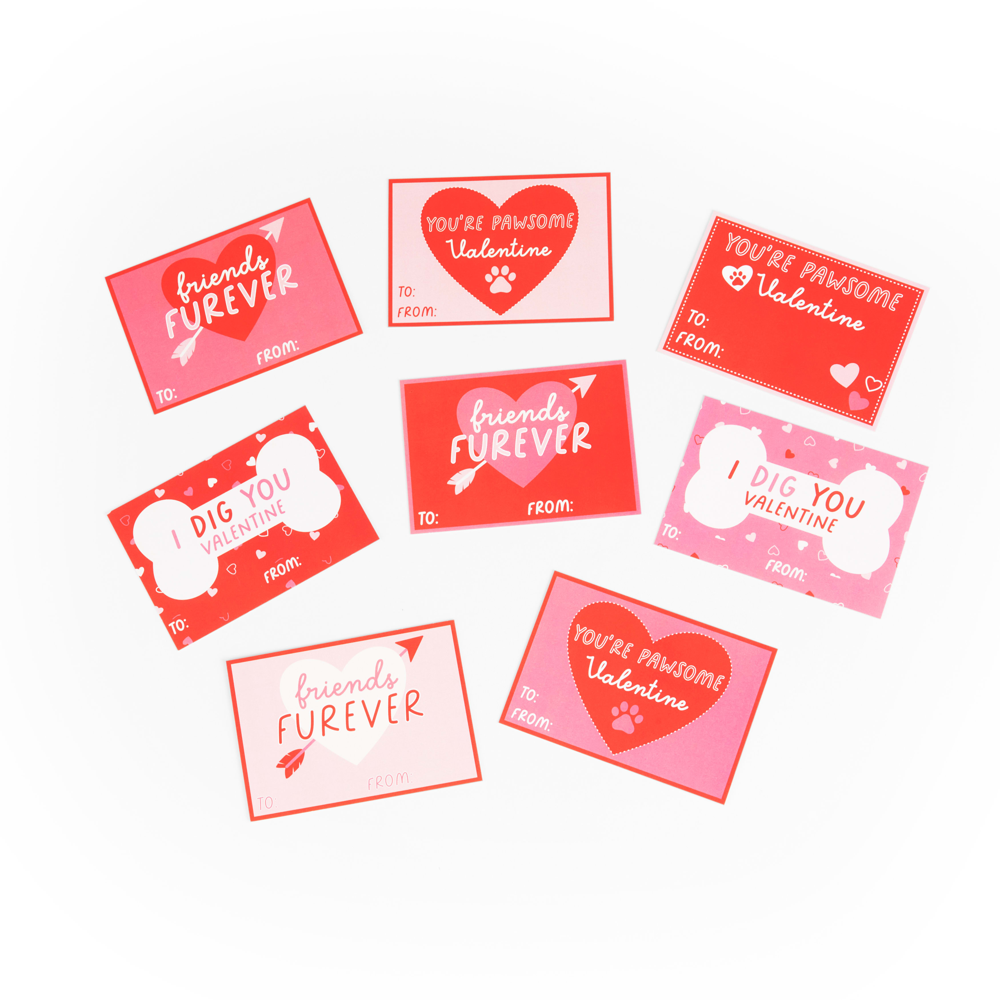 YOULY Dog Valentines Day Card Kit