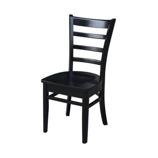 International Concepts Emily Black Wood Dining Chair (Set of 2) C46-617P