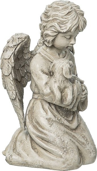 CandF Cherub and Dog Remembrance Figurine