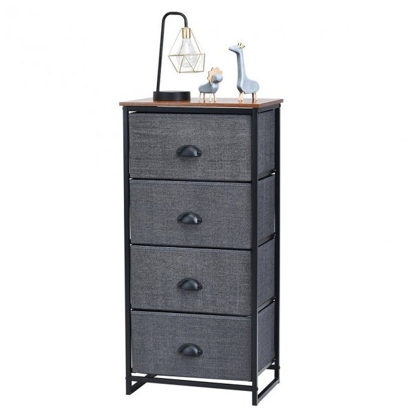 Chest Storage Tower Side Table Display Storage with 4 Drawers - 18