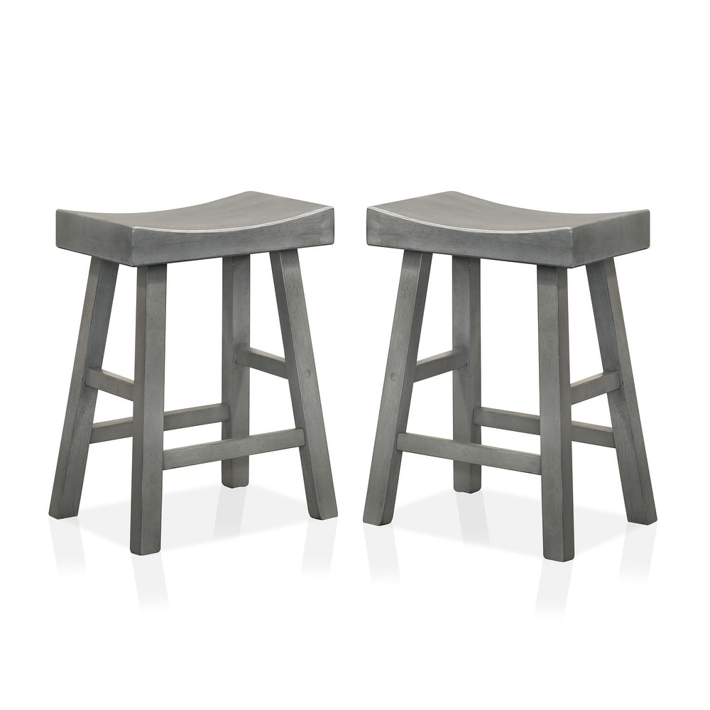 Howler Transitional 24 inch Saddle Stool (Set of 2) by Furniture of America