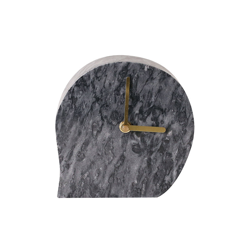 Black Simple Marble Clock Fb-T2010B