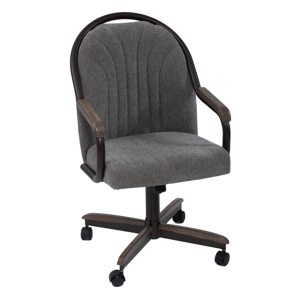 Casual Dining Cushion Swivel and Tilt Rolling Caster Chair