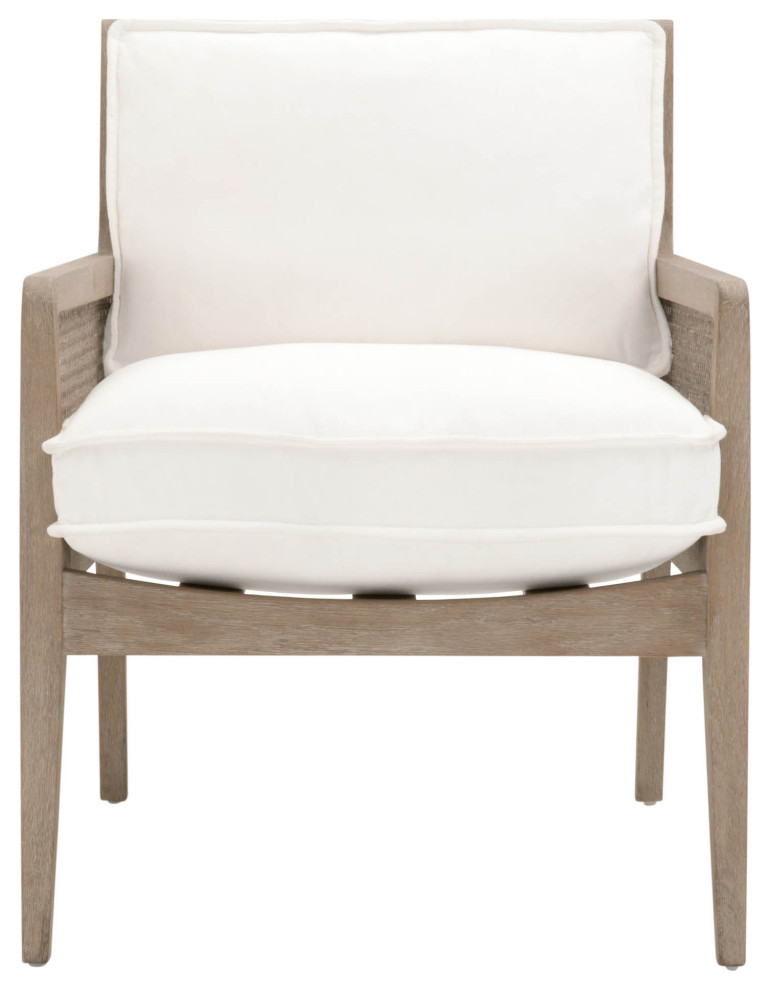 Leone Club Chair LiveSmart Peyton Pearl  Natural Gray Oak  Cane   Beach Style   Armchairs And Accent Chairs   by Sideboards and Things  Houzz