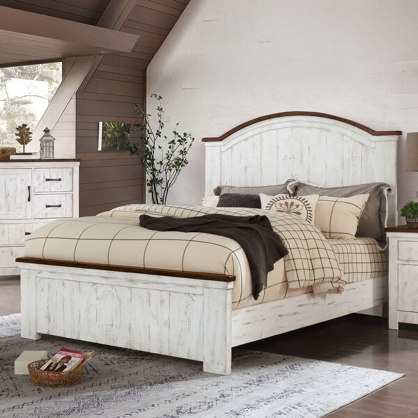 Furniture of America Ynez White 3-piece Bedroom Set with 2 Nightstands - - 31857812