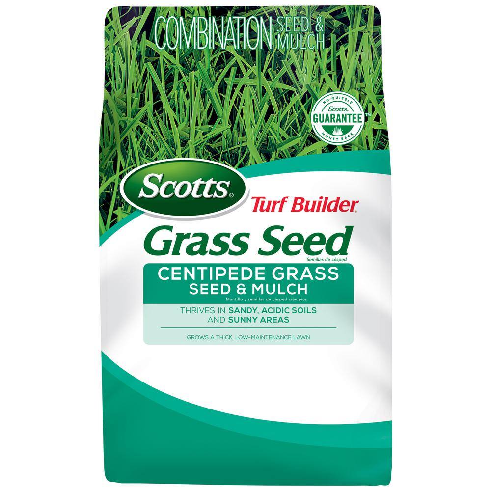 Scotts Turf Builder 5 lbs. Grass Seed Centipede Grass Seed  Mulch Grows a Thick Low-Maintenance Lawn 18365