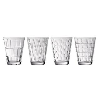 Villeroy  Boch Dressed Up 4-Piece Glass Tumbler Set Assorted Designs 1136208152