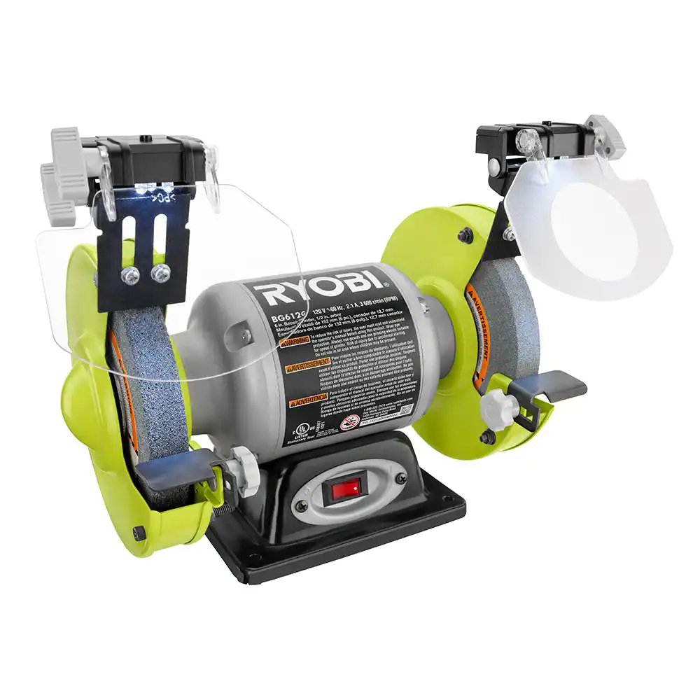 RYOBI BG612G 2.1 Amp 6 in. Grinder with LED Lights