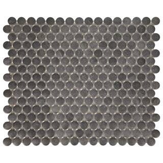 Daltile Cascade Ridge Slate 11 in. x 13 in. Glazed Ceramic Penny Round Mosaic Tile (10.6 sq. ft.Case) CR08PNYRDHD1P2