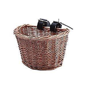 Wicker Basket -  Wicker Basket for Kids Bicycle， Scooter， Tricycle， Glider Bike， Stroller  Wicker Basket - Creative Wicker Basket for Kids Bicycle， Scooter， Tricycle， Glider Bike， Stroller