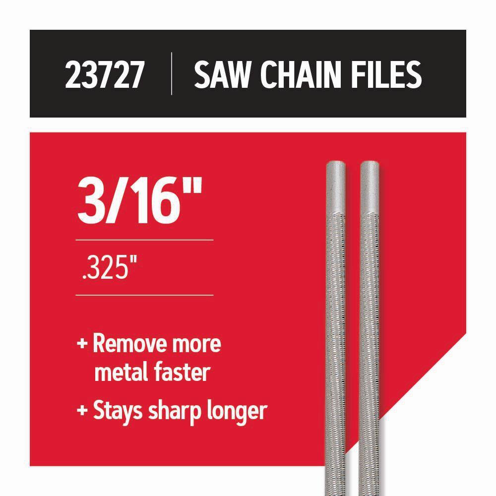 Oregon 316 in. Round Saw Chain Files (2-Pack) for Sharpening 0.325 in. Pitch Saw Chain 23727 23727-21